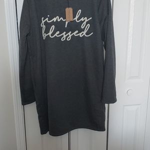 Simply Southern XL fleece lined sweatshirt dress